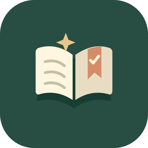 Icona CozyReader: libro aperto con segnalibro